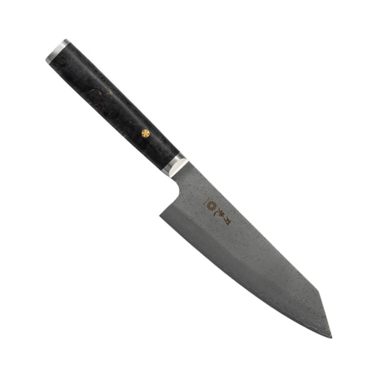 Hazaki Série Pro Couteau cuisine japonais Santoku - Loupe d'érable