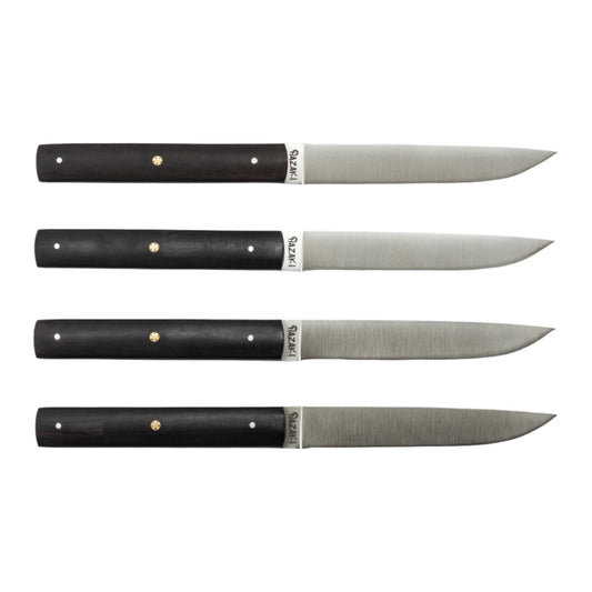 Hazaki - Ensemble de couteaux à steak - Bois Noir