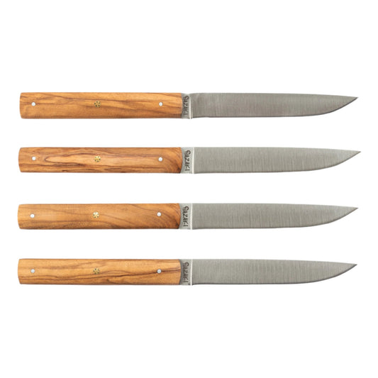 Hazaki - Ensemble de couteaux à steak - Bois d'Olivier