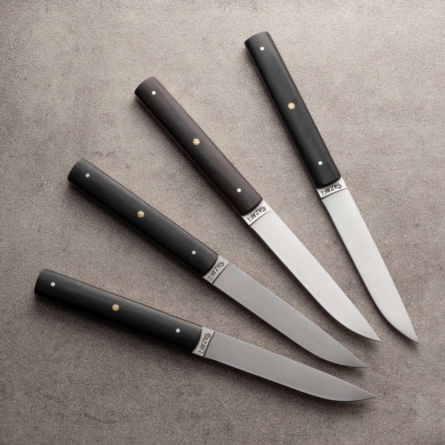 Hazaki Steak Knife Set - Black Wood