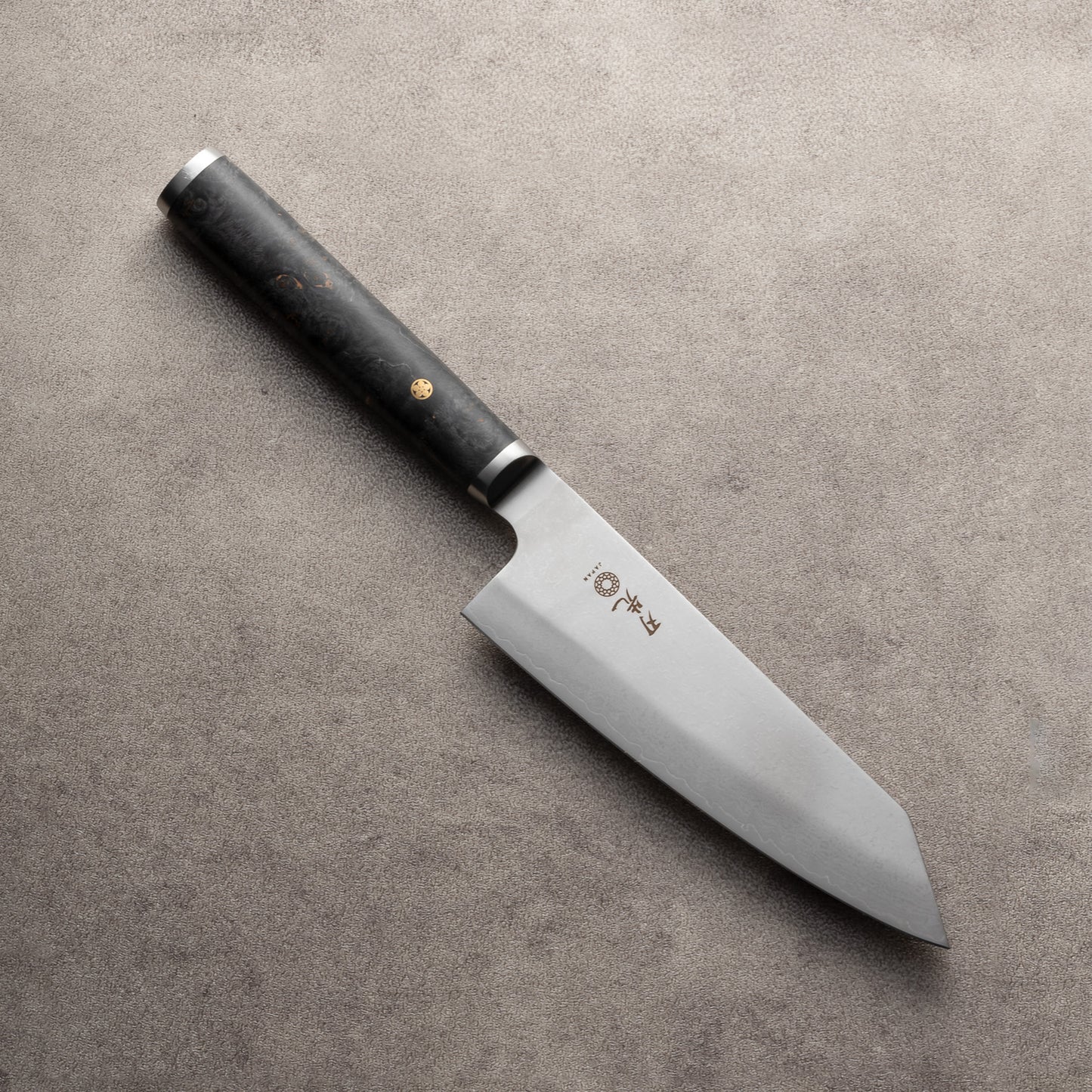 Hazaki Pro Series Japanese Santoku Kitchen Knife - Maple Burl