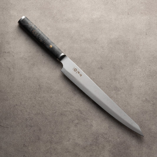 Hazaki Série Pro Couteau cuisine japonais Sujihiki - Loupe d'érable