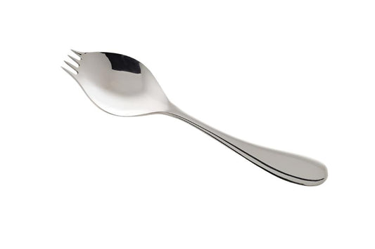 Demoiselle Georgette. Le couvert innovant mi-fourchette mi-cuillère BRILLANT