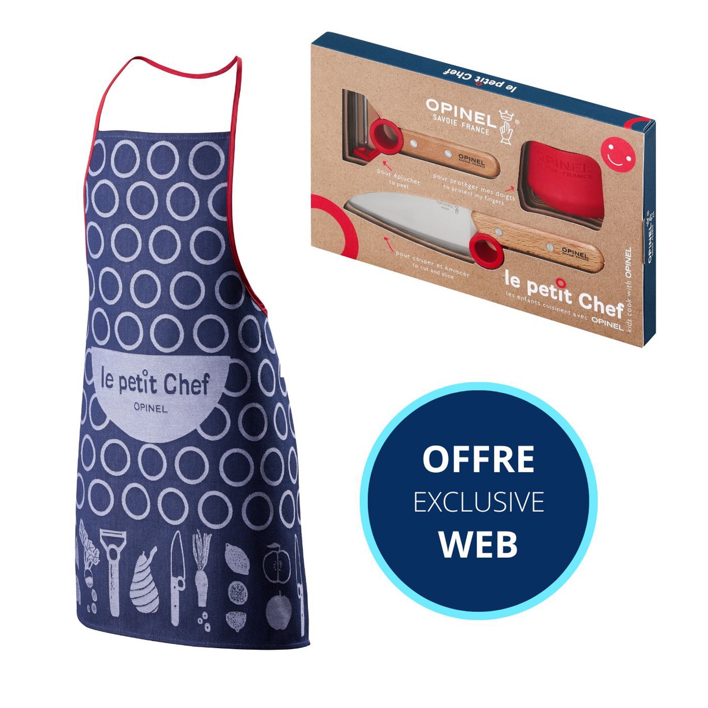 OPINEL - Petit Chef Junior Red Kitchen Set