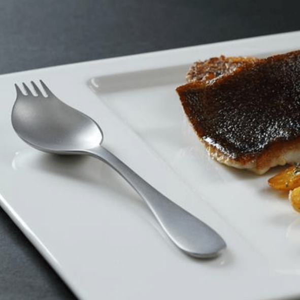 Georgette. The innovative cutlery, half fork, half spoon.
