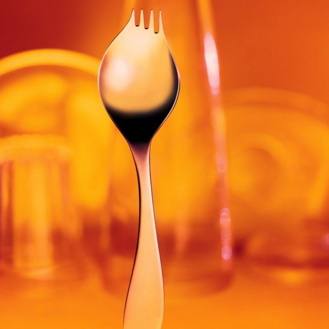 Georgette. The innovative cutlery, half fork, half spoon.