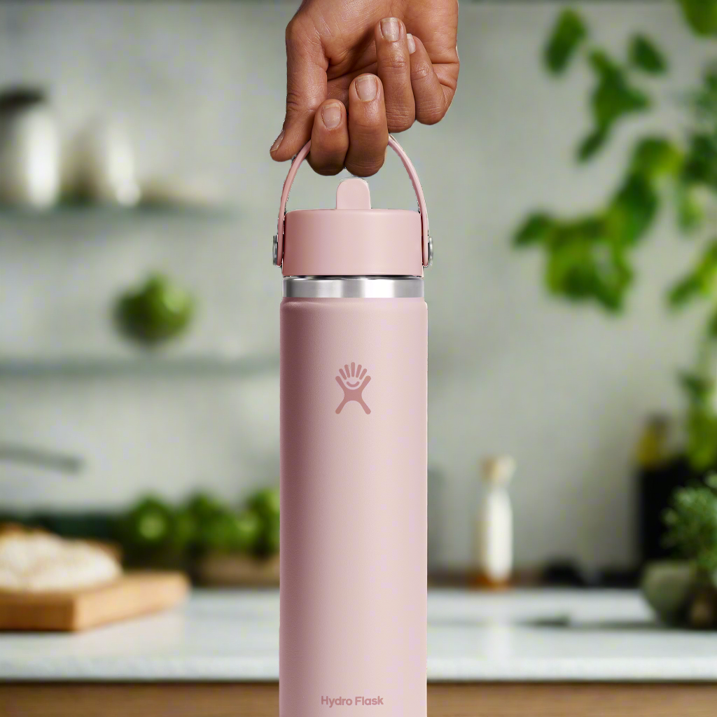 Hydro Flask 24oz à goulot large Flex avec paille TRILLIUM