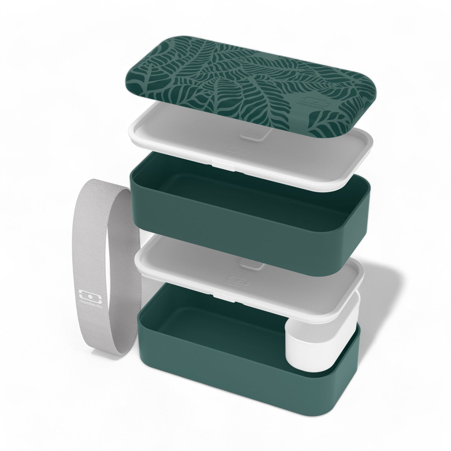 The MONBENTO MB Original lunch box and JUNGLE sauce pots set
