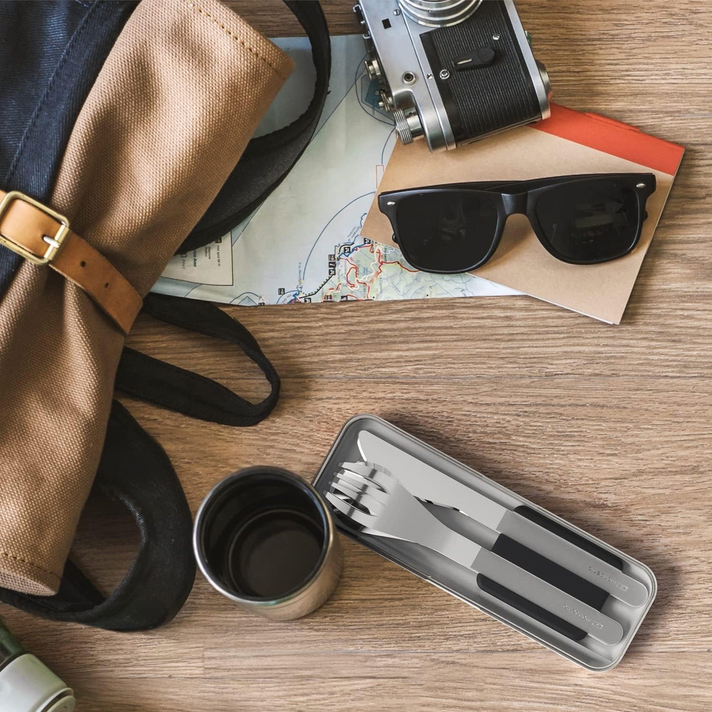 Monbento-MB Slim Black Utensil Set