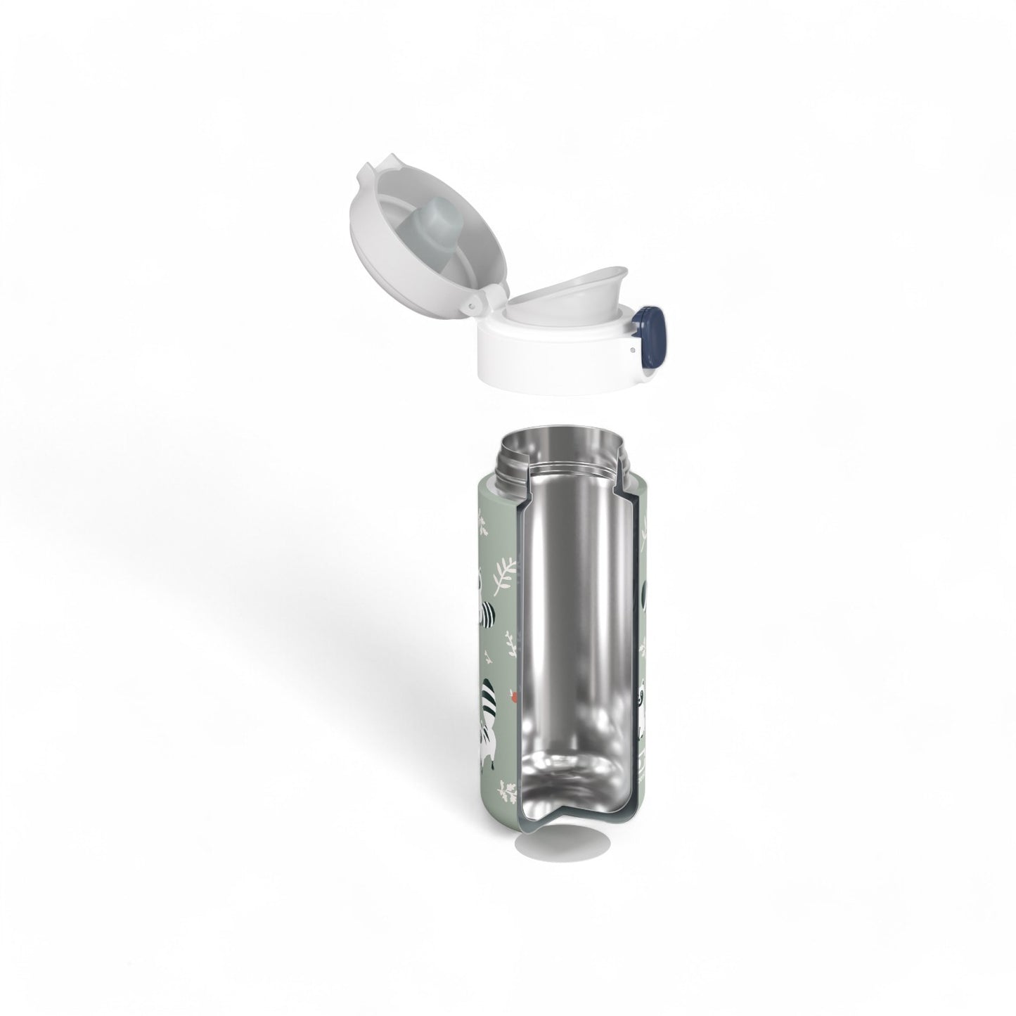 Monbento-Insulated Water Bottle 360ml MB Pop Green Raccon