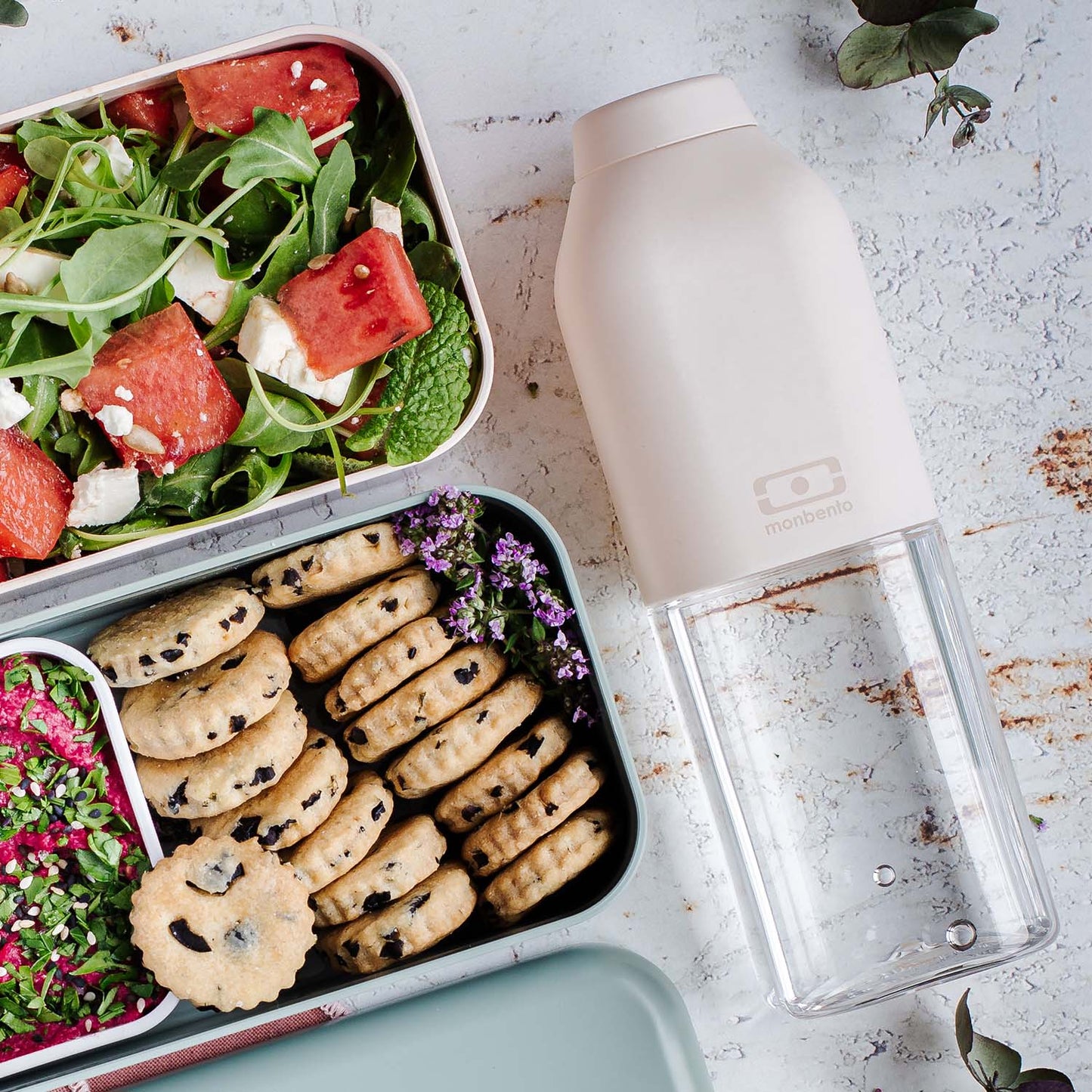 Monbento-MB Positive Compact Bottle Natural Beige