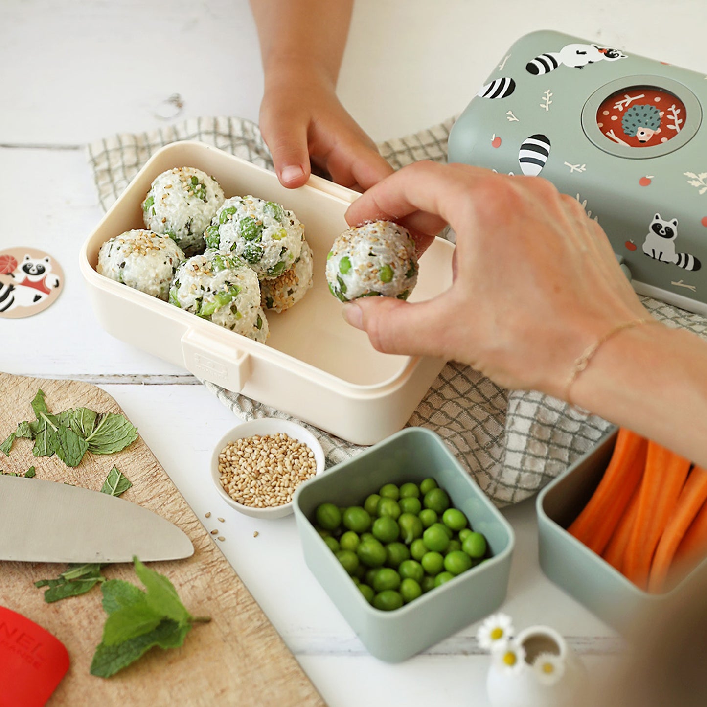 Monbento-Boite repas pour enfant MB Trésor Vert Raton-Laveur
