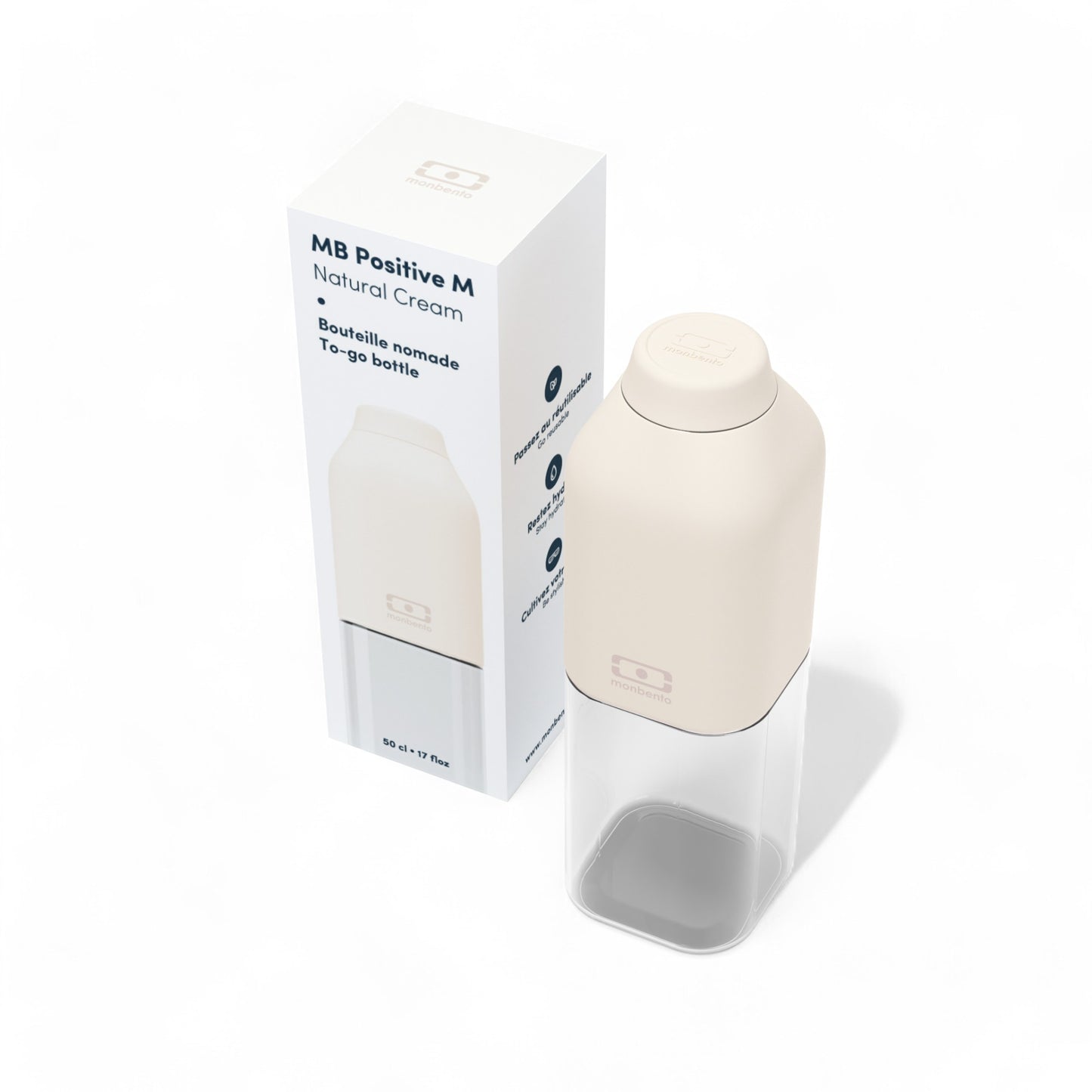 Monbento-MB Positive Compact Bottle Natural Beige