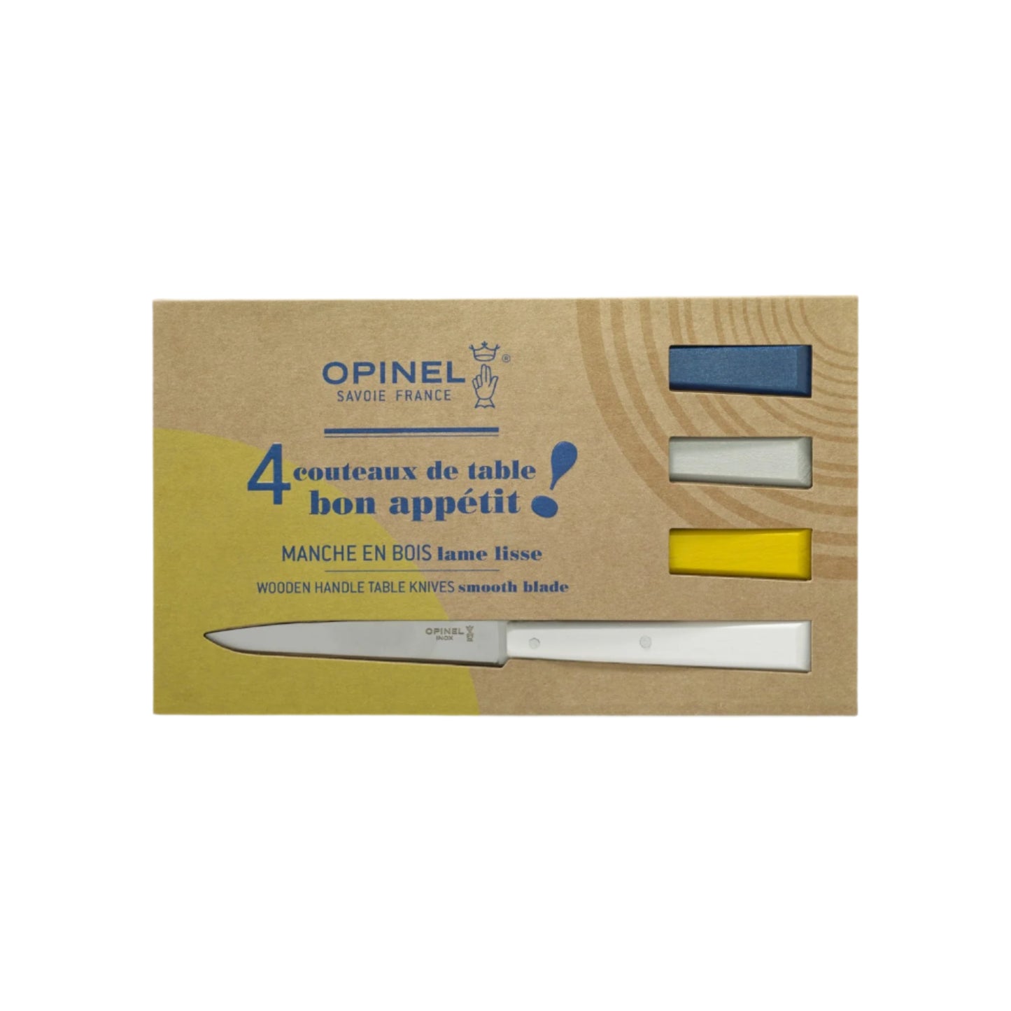 Opinel - Coffret Bon Appétit 4 couteaux de table CELESTE