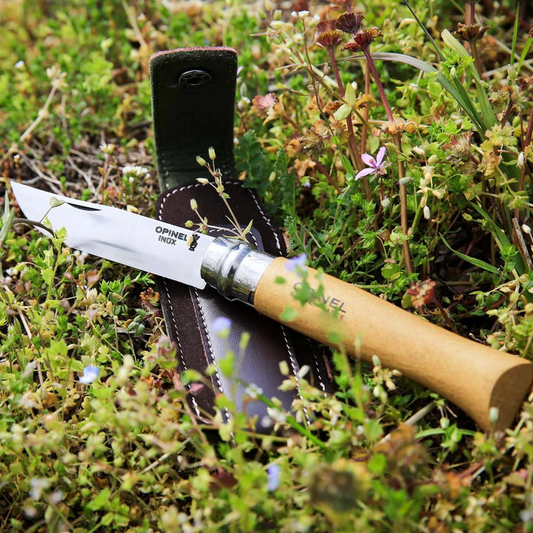 Opinel - No 08 couteau fermant et son étui ceinture