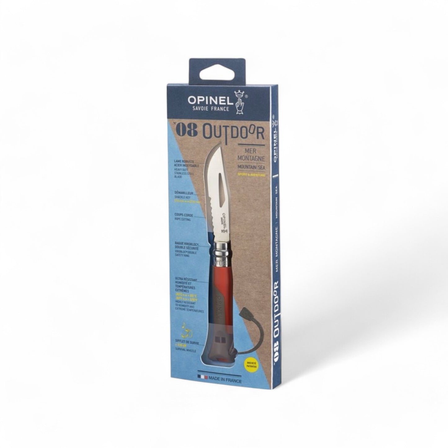 Opinel - No 08 couteau outdoor ROUGE