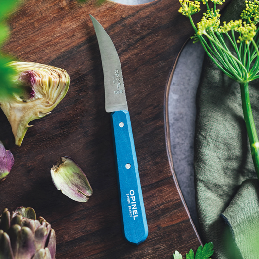 Opinel - No 114 couteau à légumes bec d'oiseau AZUR