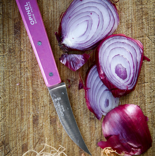 Opinel - No 114 couteau à légumes bec d'oiseau FUSCHIA