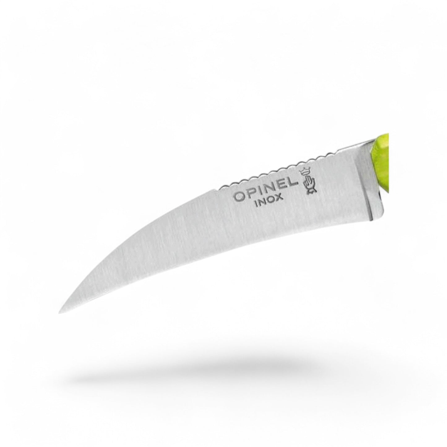Opinel - No 114 couteau à légumes bec d'oiseau vert POMME