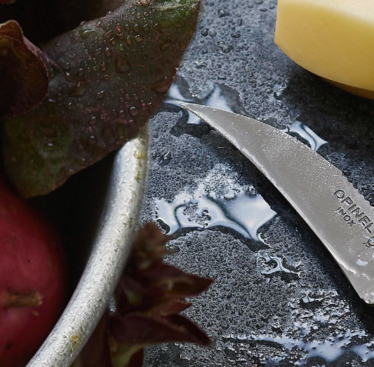 Opinel - No 114 couteau à légumes bec d'oiseau ROUGE paysage