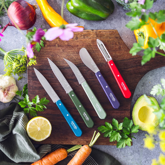 Opinel - No 115 couteau éplucheur ROUGE paysage