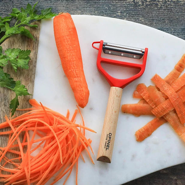 Opinel - T-Duo RED peeler with wooden handle