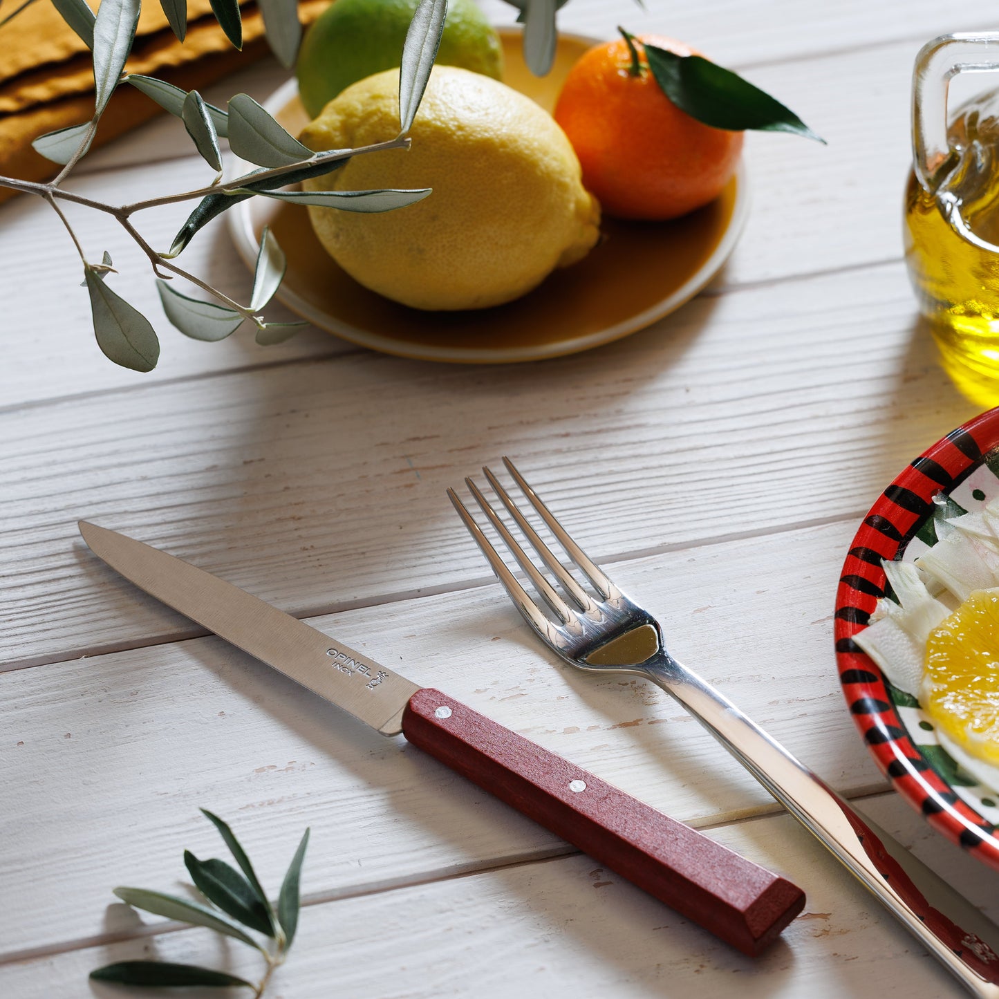 Opinel - Coffret Bon Appétit - 4 Couteaux de table No 125 - Agrumes