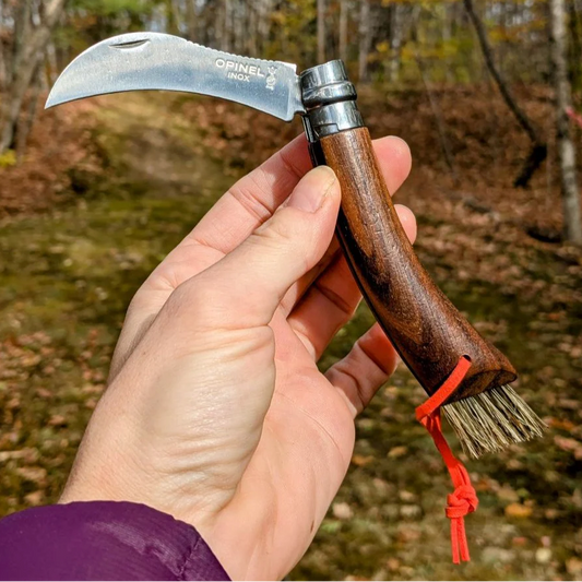 Opinel - Mushroom Knife Gift Set with Oak Handle + Large Outdoor Sheath
