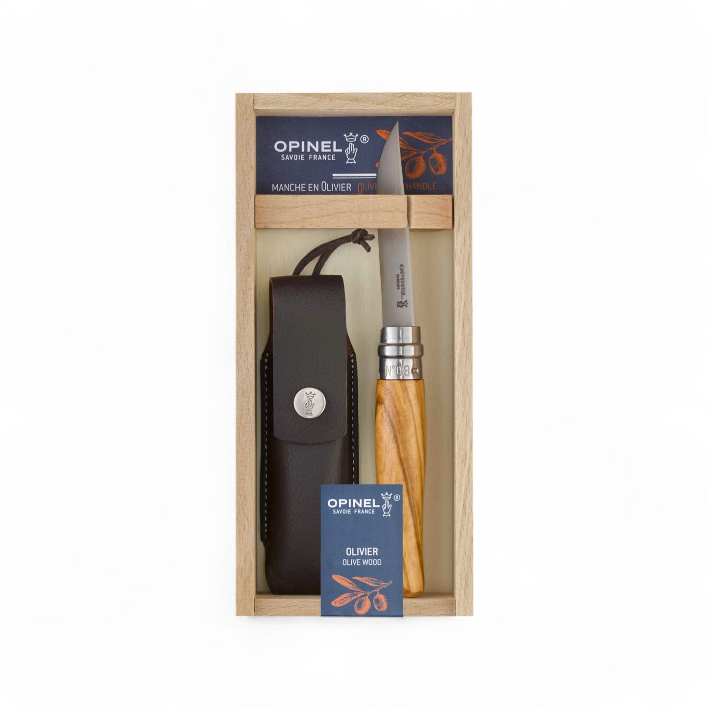 Opinel Coffret Nº08 Olivier avec étui