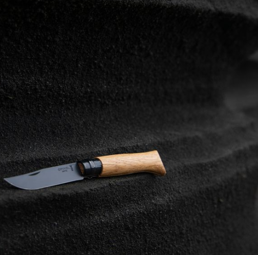 Opinel No. 08 Oak BLACK with case