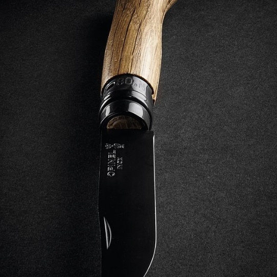 Opinel No. 08 Oak BLACK with case
