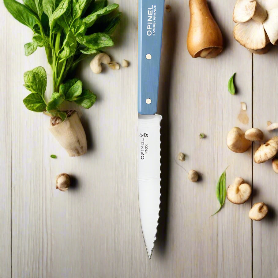 Opinel No. 113 Serrated Paring Knife AZUR