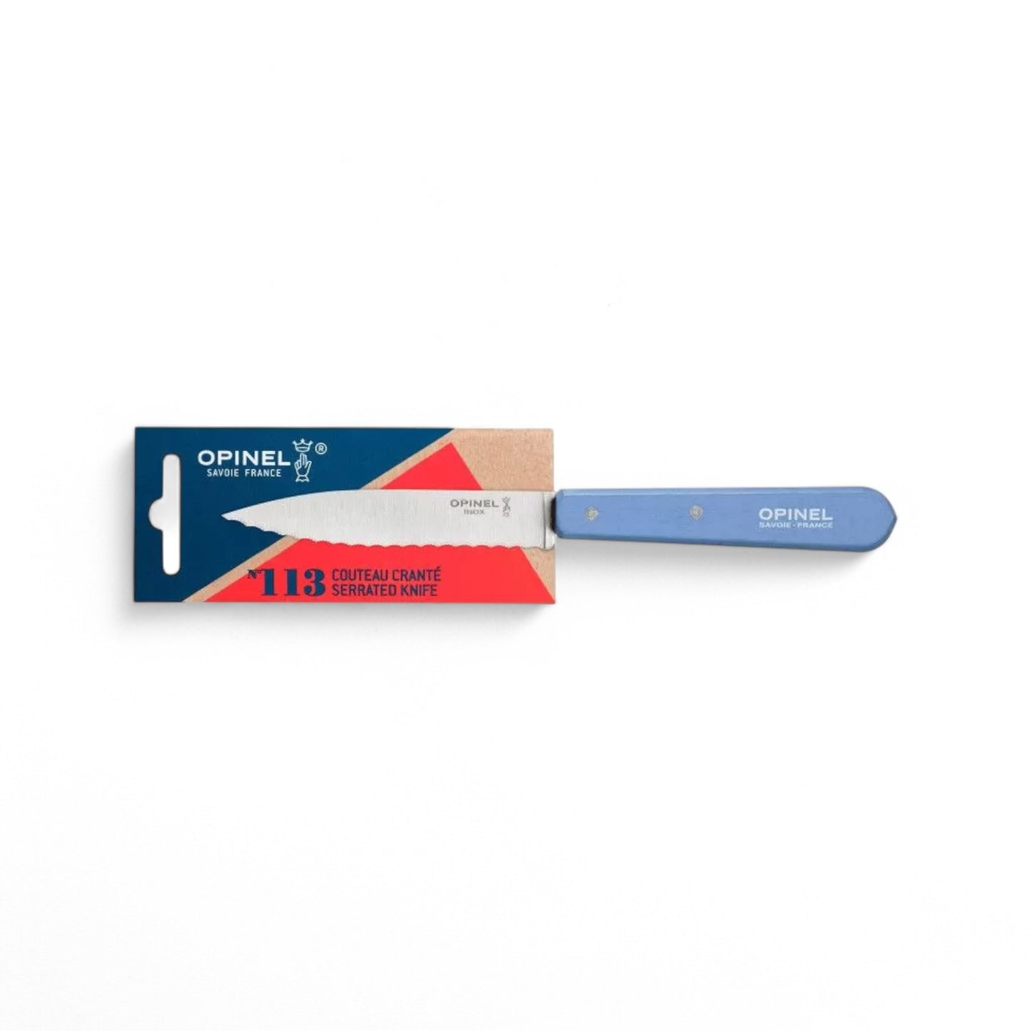 Opinel No. 113 Serrated Paring Knife AZUR