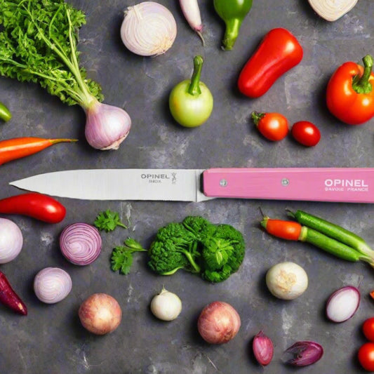 Opinel No 113 Couteau d'office cranté FUSCHIA