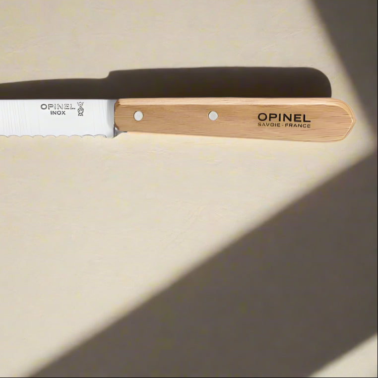 Opinel No 113 Couteau Office cranté HÊTRE