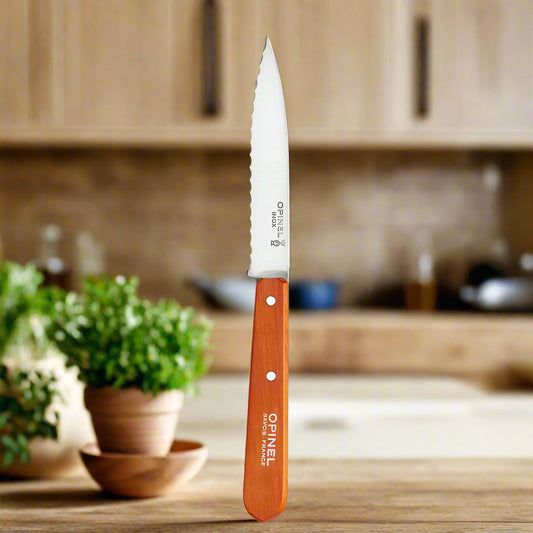 Opinel No 113 Couteau d'office cranté MANDARINE