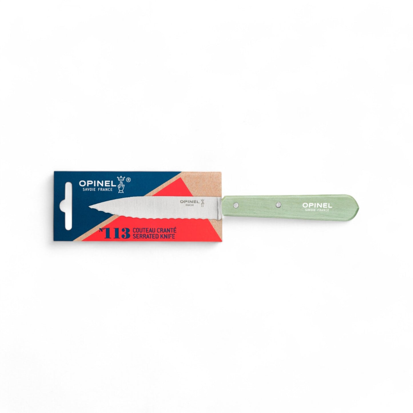 Opinel No 113 Couteau Office cranté SAUGE paysage