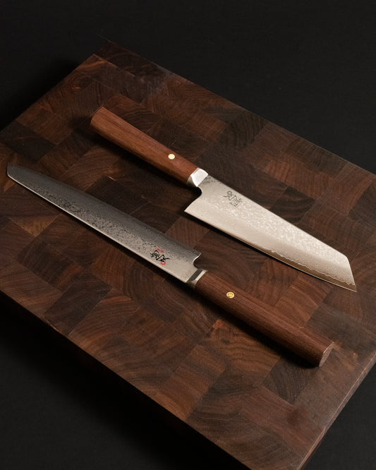 Hazaki - Bloc de boucher en noyer taille moyen