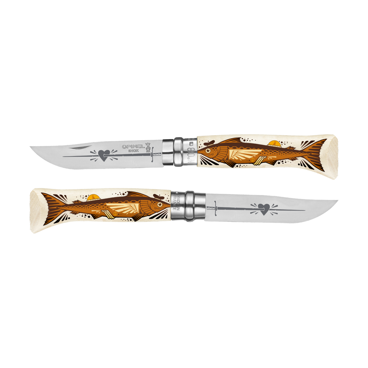 Opinel - No. 08 "The Swordfisherman" Edition by Jeremy Fish