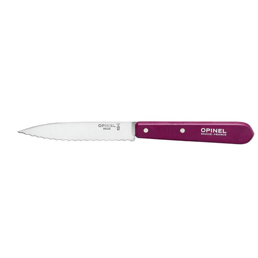 Opinel No 113 Couteau Office cranté Aubergine