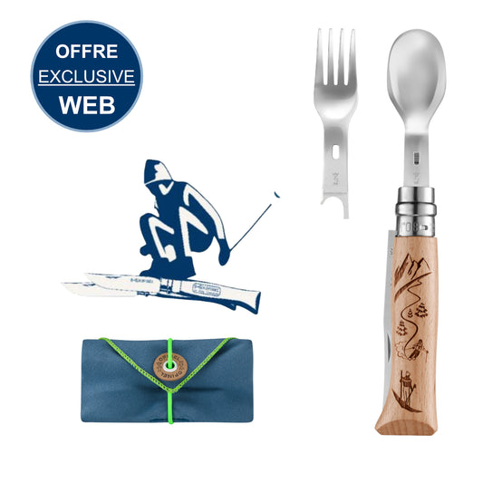 Duo Picnic+ (cuillère et fourchette)et N°8 Inox Ski