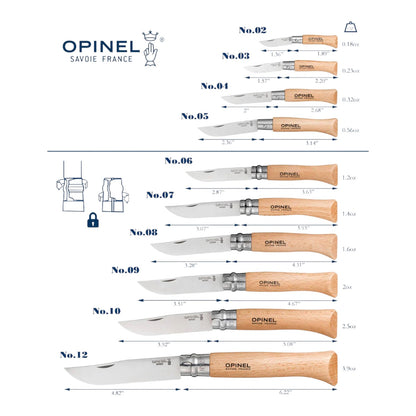 Opinel - Knife No. 12 Stainless Steel (Beech)