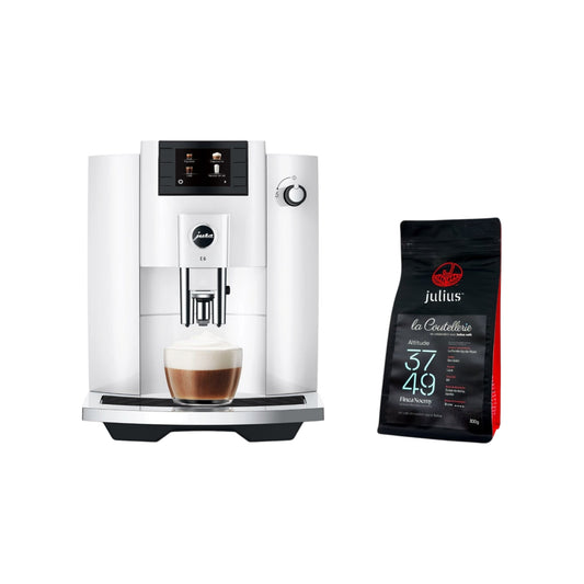 Duo JURA E6 incluant Café Julius 37/49 300gr