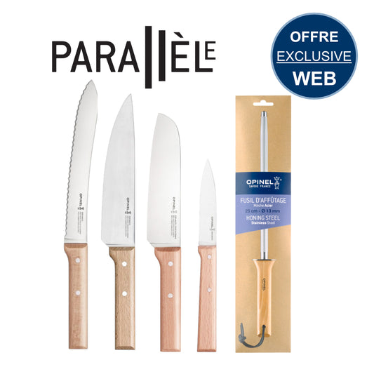 Parallel Set with Sharpening Steel