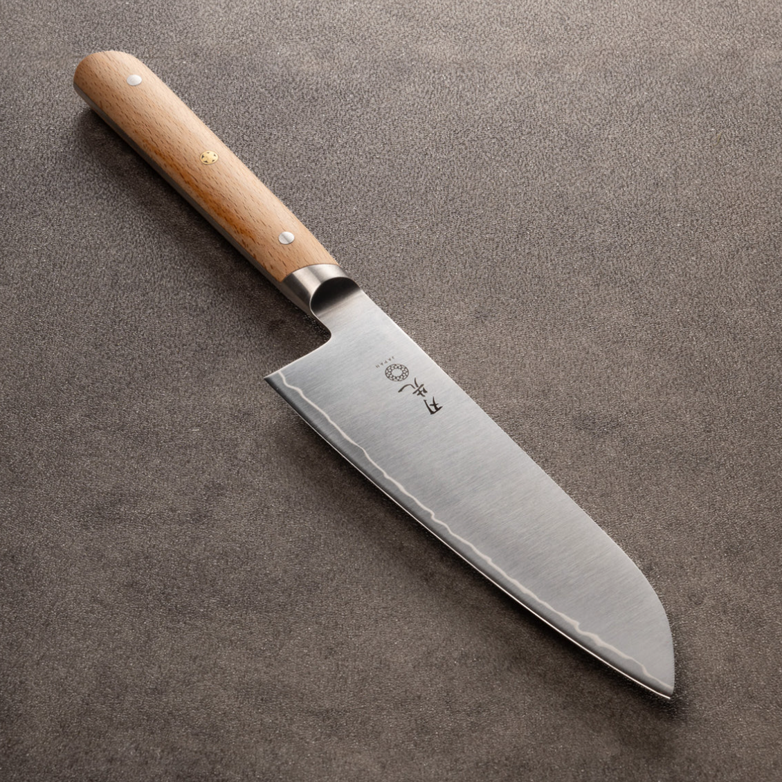 Hazaki - Série Classique Couteau cuisine japonais Santoku - Hêtre