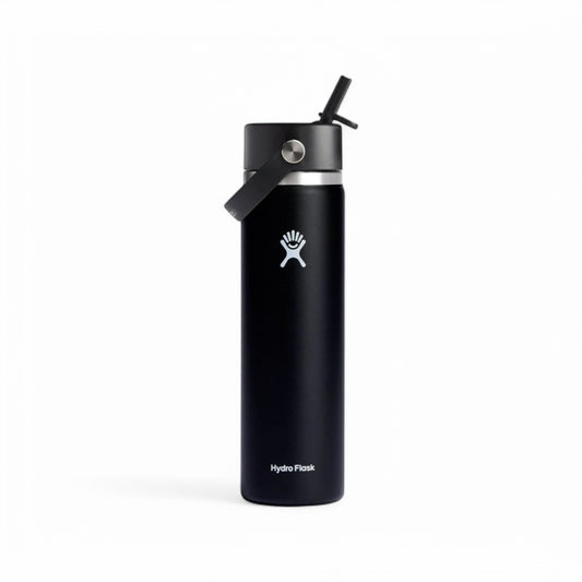 Hydro Flask 24oz à goulot large Flex avec paille NOIR