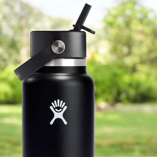 Hydro Flask 32oz à goulot large Flex avec paille NOIR