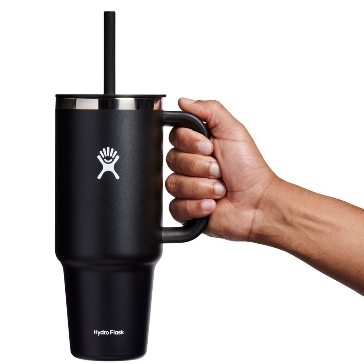 Hydro Flask Tasse de voyage 40oz avec paille NOIR