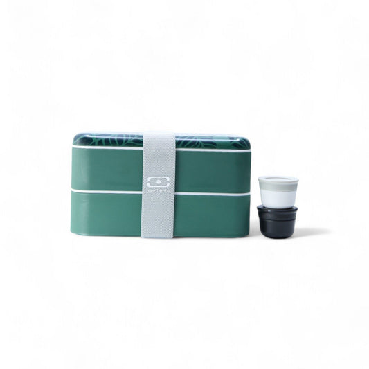 The MONBENTO MB Original lunch box and JUNGLE sauce pots set 