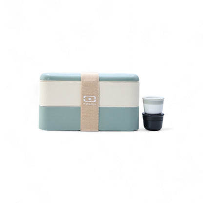 The MONBENTO MB Original lunch box and sauce pots set, natural GREEN 